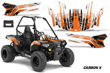 ORV Decal Graphics Kit ATV Wrap For Polaris Sportsman ACE 150 2017-2018 CARBONX ORANGE