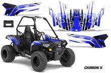 Load image into Gallery viewer, ORV Decal Graphics Kit ATV Wrap For Polaris Sportsman ACE 150 2017-2018 CARBONX BLUE-atv motorcycle utv parts accessories gear helmets jackets gloves pantsAll Terrain Depot
