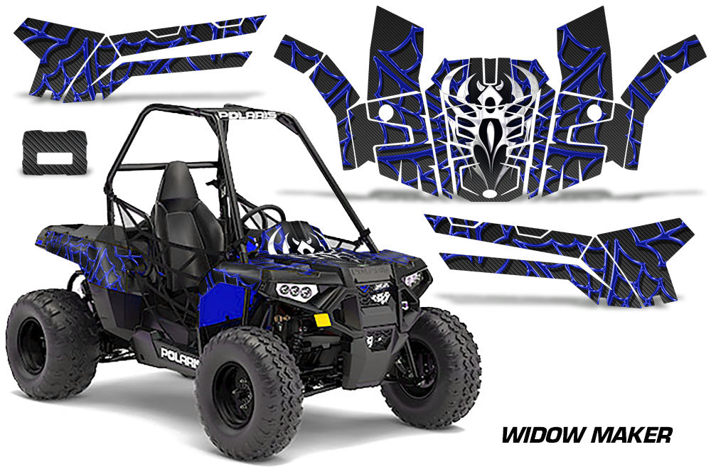 ORV Decal Graphics Kit ATV Wrap For Polaris Sportsman ACE 150 2017-2018 WIDOW BLUE BLACK-atv motorcycle utv parts accessories gear helmets jackets gloves pantsAll Terrain Depot