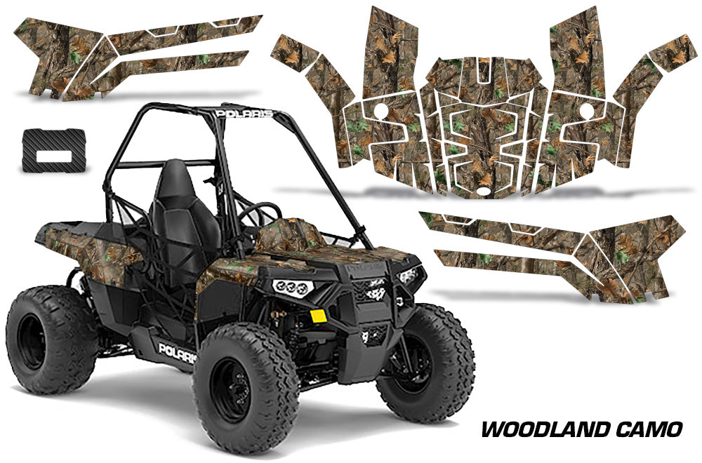 ORV Decal Graphics Kit ATV Wrap For Polaris Sportsman ACE 150 2017-2018 WOODLAND CAMO-atv motorcycle utv parts accessories gear helmets jackets gloves pantsAll Terrain Depot