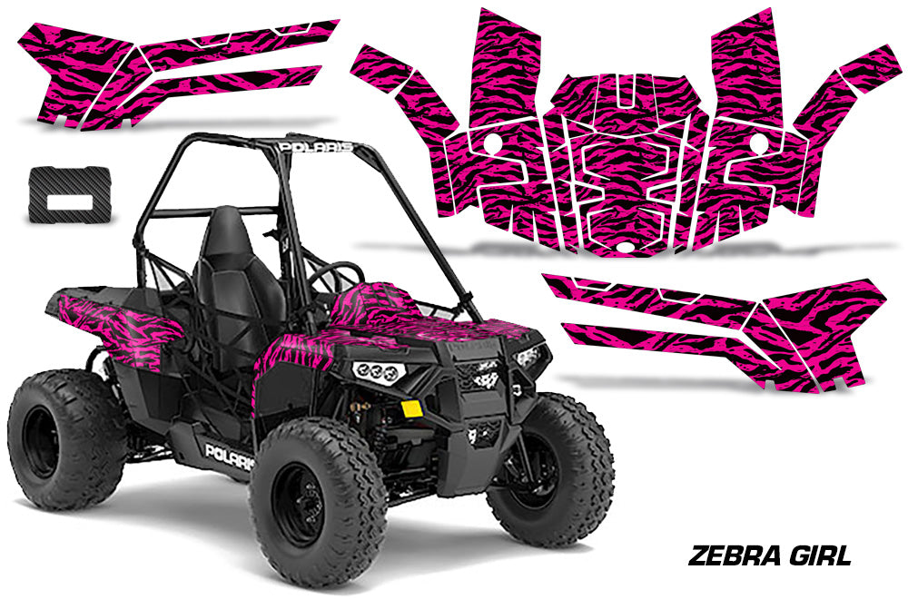 ORV Decal Graphics Kit ATV Wrap For Polaris Sportsman ACE 150 2017-2018 ZEBRA PINK-atv motorcycle utv parts accessories gear helmets jackets gloves pantsAll Terrain Depot