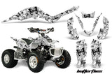 ATV Graphics Kit Decal Sticker Wrap For Apex Pro Shark 70/90 2006-2009 BUTTERFLIES BLACK WHITE