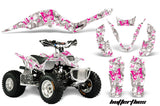 ATV Graphics Kit Decal Sticker Wrap For Apex Pro Shark 70/90 2006-2009 BUTTERFLIES PINK WHITE