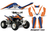 ATV Graphics Kit Decal Sticker Wrap For Apex Pro Shark 70/90 2006-2009 DIAMOND RACE BLUE ORANGE