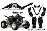 ATV Graphics Kit Decal Sticker Wrap For Apex Pro Shark 70/90 2006-2009 RELOADED WHITE BLACK