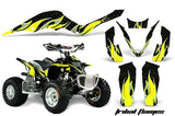 ATV Graphics Kit Decal Sticker Wrap For Apex Pro Shark 70/90 2006-2009 TRIBAL YELLOW BLACK