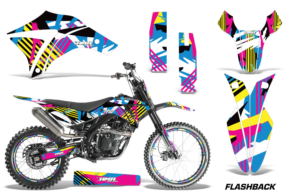 Dirt Bike Graphics Kit Decal Wrap + # Plates For Apollo Orion 250RX FLASHBACK-atv motorcycle utv parts accessories gear helmets jackets gloves pantsAll Terrain Depot