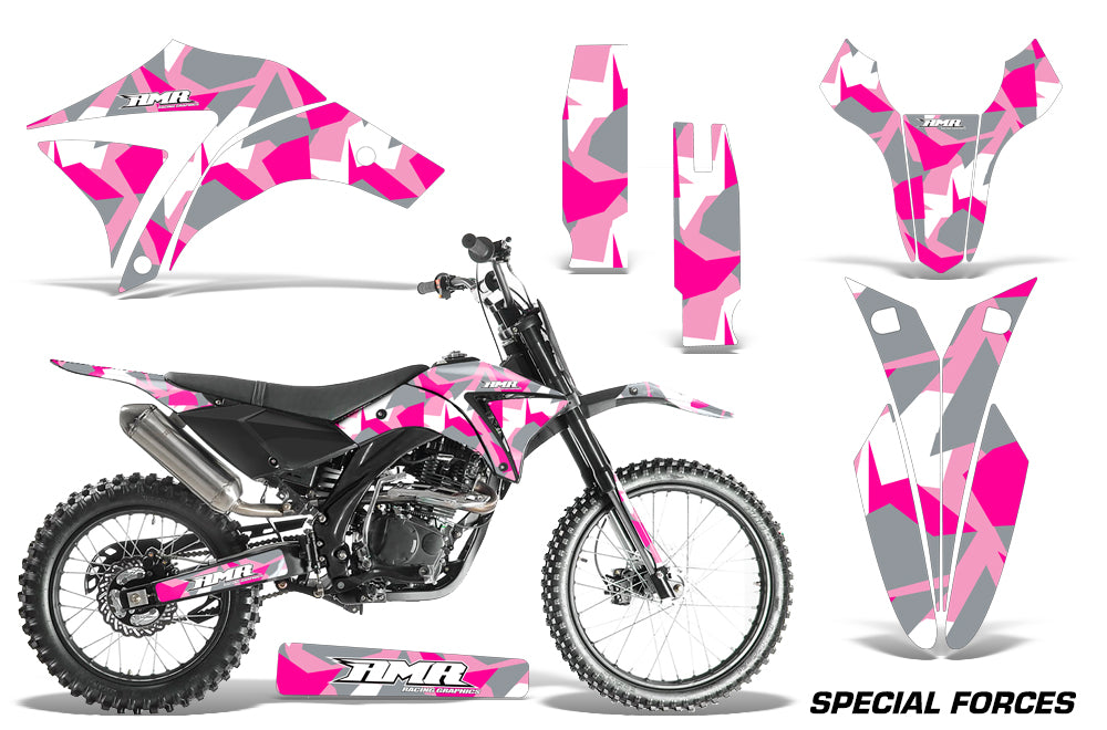 Dirt Bike Graphics Kit Decal Sticker Wrap For Apollo Orion 250RX SPECIAL FORCES PINK-atv motorcycle utv parts accessories gear helmets jackets gloves pantsAll Terrain Depot