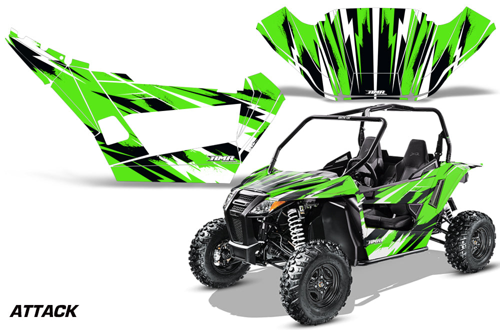 Graphics Kit Decal Wrap For Arctic Cat Wildcat Sport XT 700 2015-2016 ATTACK GREEN-atv motorcycle utv parts accessories gear helmets jackets gloves pantsAll Terrain Depot