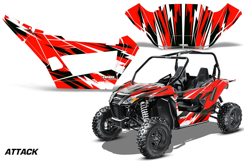 Graphics Kit Decal Wrap For Arctic Cat Wildcat Sport XT 700 2015-2016 ATTACK RED-atv motorcycle utv parts accessories gear helmets jackets gloves pantsAll Terrain Depot