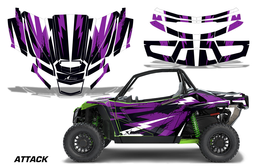 UTV Graphics Kit Decal Sticker Wrap For Textron Wildcat XX 2018+ ATTACK PURPLE-atv motorcycle utv parts accessories gear helmets jackets gloves pantsAll Terrain Depot