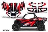 UTV Graphics Kit Decal Sticker Wrap For Textron Wildcat XX 2018+ ATTACK RED