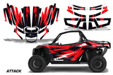 UTV Graphics Kit Decal Sticker Wrap For Textron Wildcat XX 2018+ ATTACK RED
