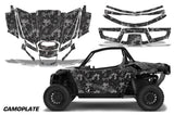 UTV Graphics Kit Decal Sticker Wrap For Textron Wildcat XX 2018+ CAMOPLATE BLACK