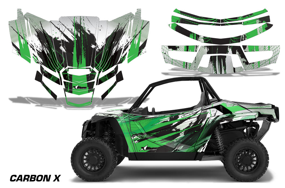UTV Graphics Kit Decal Sticker Wrap For Textron Wildcat XX 2018+ CARBONX GREEN-atv motorcycle utv parts accessories gear helmets jackets gloves pantsAll Terrain Depot