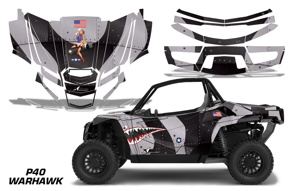 UTV Graphics Kit Decal Sticker Wrap For Textron Wildcat XX 2018+ WARHAWK BLACK-atv motorcycle utv parts accessories gear helmets jackets gloves pantsAll Terrain Depot