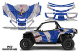 UTV Graphics Kit Decal Sticker Wrap For Textron Wildcat XX 2018+ WARHAWK BLUE