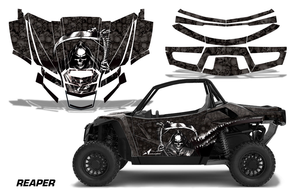 UTV Graphics Kit Decal Sticker Wrap For Textron Wildcat XX 2018+ REAPER BLACK-atv motorcycle utv parts accessories gear helmets jackets gloves pantsAll Terrain Depot