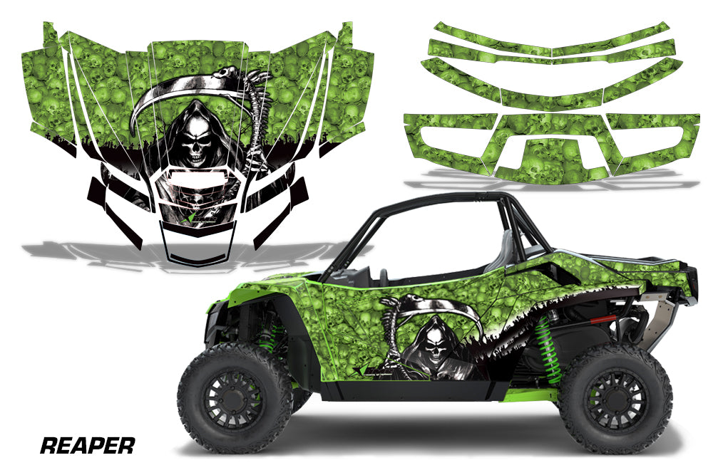 UTV Graphics Kit Decal Sticker Wrap For Textron Wildcat XX 2018+ REAPER GREEN-atv motorcycle utv parts accessories gear helmets jackets gloves pantsAll Terrain Depot