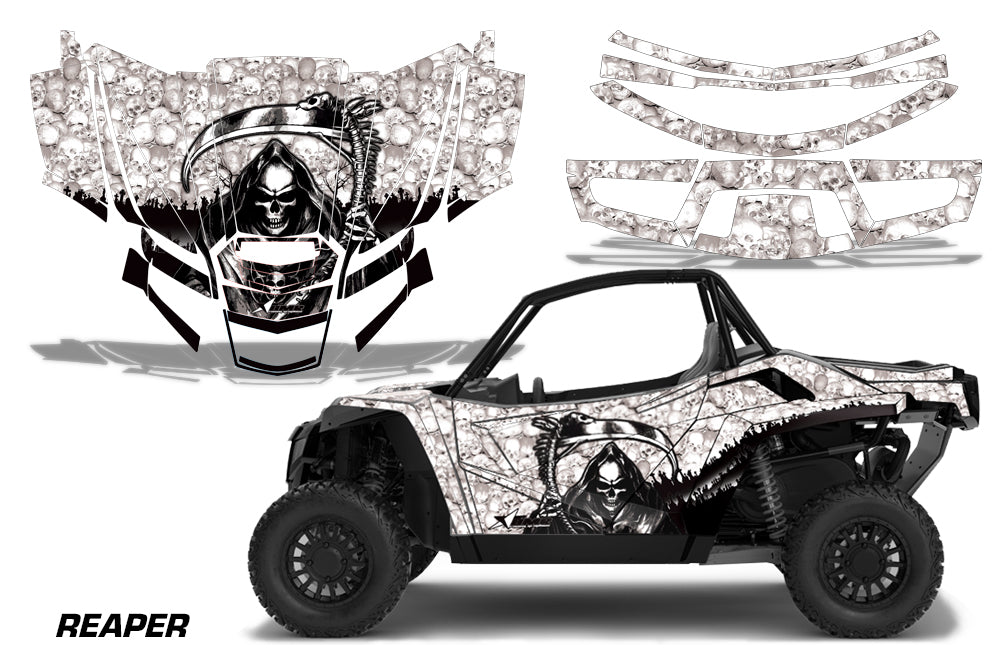 UTV Graphics Kit Decal Sticker Wrap For Textron Wildcat XX 2018+ REAPER WHITE-atv motorcycle utv parts accessories gear helmets jackets gloves pantsAll Terrain Depot