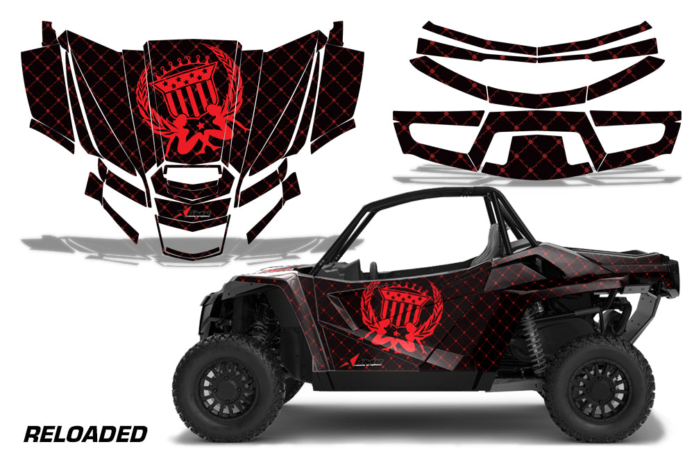 UTV Graphics Kit Decal Sticker Wrap For Textron Wildcat XX 2018+ RELOADED RED BLACK-atv motorcycle utv parts accessories gear helmets jackets gloves pantsAll Terrain Depot