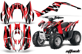 ATV Decal Graphic Kit Wrap For Arctic Cat DVX50 DVX90 Quad 2008-2017 ATTACK RED-atv motorcycle utv parts accessories gear helmets jackets gloves pantsAll Terrain Depot