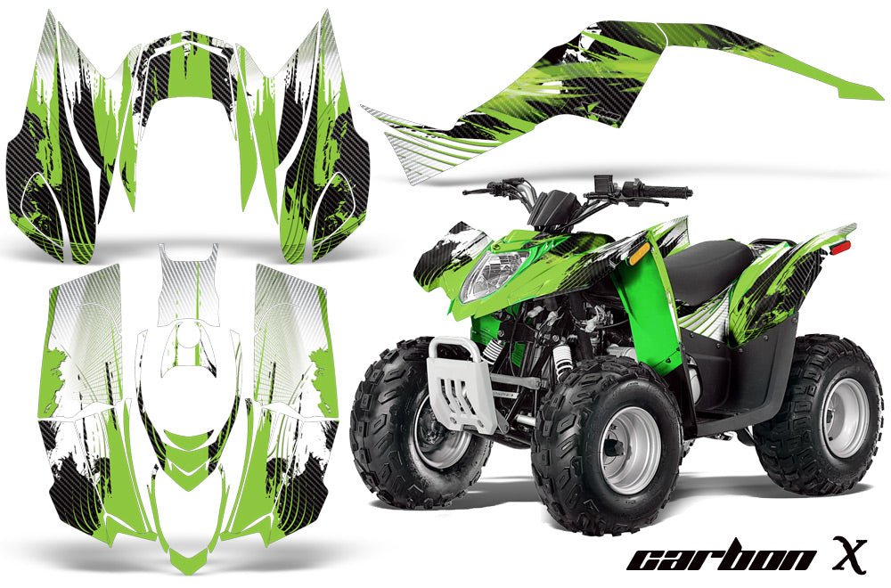 ATV Decal Graphic Kit Wrap For Arctic Cat DVX50 DVX90 Quad 2008-2017 CARBONX GREEN-atv motorcycle utv parts accessories gear helmets jackets gloves pantsAll Terrain Depot