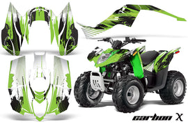 ATV Decal Graphic Kit Wrap For Arctic Cat DVX50 DVX90 Quad 2008-2017 CARBONX GREEN-atv motorcycle utv parts accessories gear helmets jackets gloves pantsAll Terrain Depot