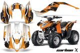 ATV Decal Graphic Kit Wrap For Arctic Cat DVX50 DVX90 Quad 2008-2017 CARBONX ORANGE