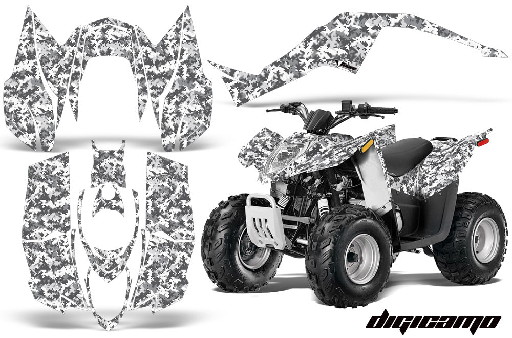 ATV Decal Graphic Kit Wrap For Arctic Cat DVX50 DVX90 Quad 2008-2017 DIGICAMO WHITE-atv motorcycle utv parts accessories gear helmets jackets gloves pantsAll Terrain Depot