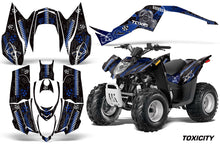 Load image into Gallery viewer, ATV Decal Graphic Kit Wrap For Arctic Cat DVX50 DVX90 Quad 2008-2017 TOXIC BLUE BLACK-atv motorcycle utv parts accessories gear helmets jackets gloves pantsAll Terrain Depot