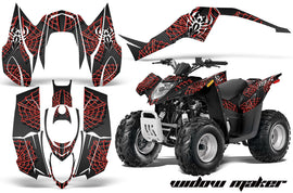 ATV Decal Graphic Kit Wrap For Arctic Cat DVX50 DVX90 Quad 2008-2017 WIDOW RED BLACK-atv motorcycle utv parts accessories gear helmets jackets gloves pantsAll Terrain Depot