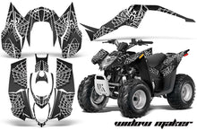 Load image into Gallery viewer, ATV Decal Graphic Kit Wrap For Arctic Cat DVX50 DVX90 Quad 2008-2017 WIDOW WHITE BLACK-atv motorcycle utv parts accessories gear helmets jackets gloves pantsAll Terrain Depot