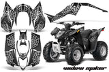 ATV Decal Graphic Kit Wrap For Arctic Cat DVX50 DVX90 Quad 2008-2017 WIDOW WHITE BLACK