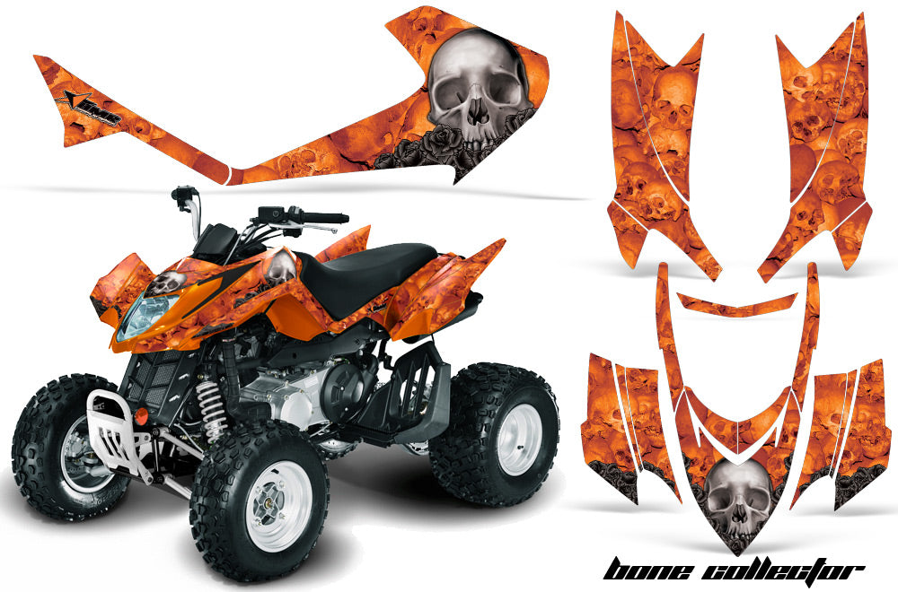 ATV Graphics Kit Quad Decal Sticker Wrap For Arctic Cat DVX400 DVX300 BONES ORANGE-atv motorcycle utv parts accessories gear helmets jackets gloves pantsAll Terrain Depot