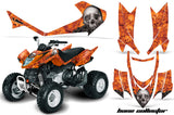 ATV Graphics Kit Quad Decal Sticker Wrap For Arctic Cat DVX400 DVX300 BONES ORANGE