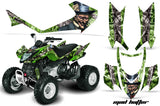 ATV Graphics Kit Quad Decal Sticker Wrap For Arctic Cat DVX400 DVX300 HATTER SILVER GREEN