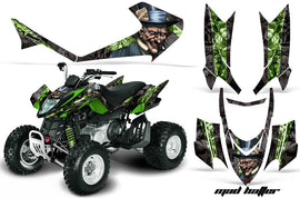 ATV Graphics Kit Quad Decal Sticker Wrap For Arctic Cat DVX400 DVX300 HATTER GREEN BLACK-atv motorcycle utv parts accessories gear helmets jackets gloves pantsAll Terrain Depot