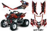ATV Graphics Kit Quad Decal Sticker Wrap For Arctic Cat DVX400 DVX300 HATTER BLACK RED