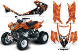 ATV Graphics Kit Quad Decal Sticker Wrap For Arctic Cat DVX400 DVX300 REAPER ORANGE