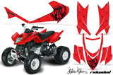 ATV Graphics Kit Quad Decal Sticker Wrap For Arctic Cat DVX400 DVX300 RELOADED BLACK RED