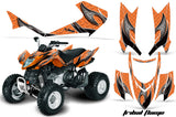 ATV Graphics Kit Quad Decal Sticker Wrap For Arctic Cat DVX400 DVX300 TRIBAL BLACK ORANGE