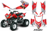 ATV Graphics Kit Quad Decal Sticker Wrap For Arctic Cat DVX400 DVX300 TBOMBER RED