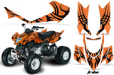 ATV Graphics Kit Quad Decal Sticker Wrap For Arctic Cat DVX400 DVX300 TRIBE BLACK ORANGE