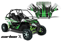 Load image into Gallery viewer, UTV Graphics Kit Decal Sticker Wrap For Arctic Cat Wildcat EPS 2012-2016 CARBONX GREEN-atv motorcycle utv parts accessories gear helmets jackets gloves pantsAll Terrain Depot