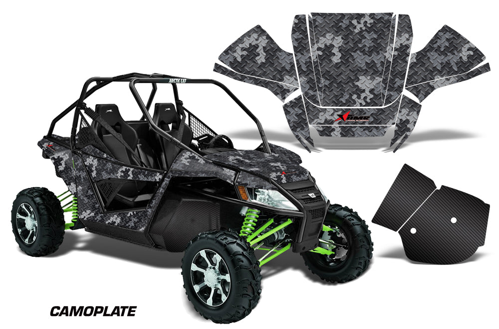 UTV Graphics Kit Decal Sticker Wrap For Arctic Cat Wildcat EPS 2012-2016 CAMOPLATE BLACK-atv motorcycle utv parts accessories gear helmets jackets gloves pantsAll Terrain Depot