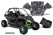 Load image into Gallery viewer, UTV Graphics Kit Decal Sticker Wrap For Arctic Cat Wildcat EPS 2012-2016 CAMOPLATE BLACK-atv motorcycle utv parts accessories gear helmets jackets gloves pantsAll Terrain Depot