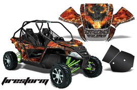 UTV Graphics Kit Decal Sticker Wrap For Arctic Cat Wildcat EPS 2012-2016 FIRESTORM BLACK-atv motorcycle utv parts accessories gear helmets jackets gloves pantsAll Terrain Depot