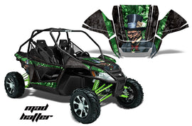 UTV Graphics Kit Decal Sticker Wrap For Arctic Cat Wildcat EPS 2012-2016 HATTER BLACK GREEN-atv motorcycle utv parts accessories gear helmets jackets gloves pantsAll Terrain Depot
