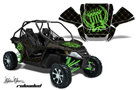 UTV Graphics Kit Decal Sticker Wrap For Arctic Cat Wildcat EPS 2012-2016 RELOADED GREEN BLACK-atv motorcycle utv parts accessories gear helmets jackets gloves pantsAll Terrain Depot